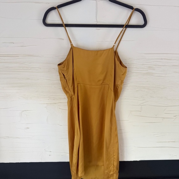 Wilfred (Aritzia) | Size 2 | Gold Isabelle Cupro Mini Dress - Picture 3 of 8